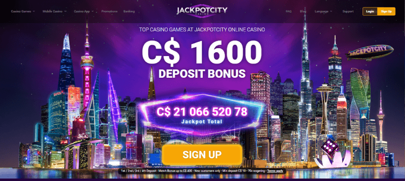 JackpotCity Casino - Platform Interface