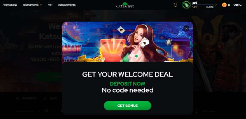 KatsuBet Welcome Bonus