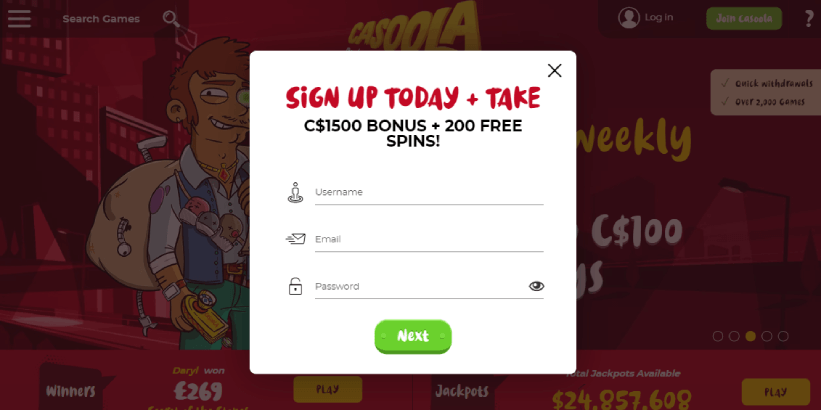 Sign Up with Casoola