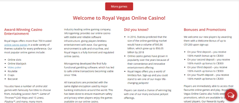 Welcome to Royal Vegas