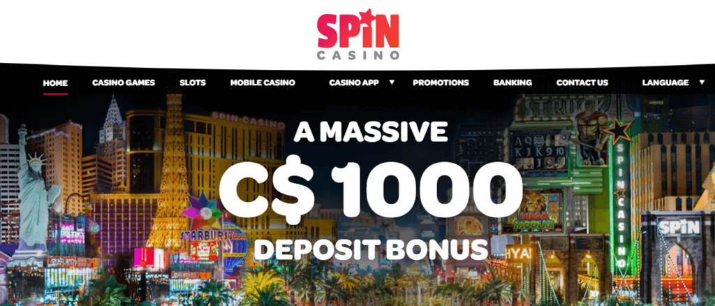 Spin Casino Platform Interface