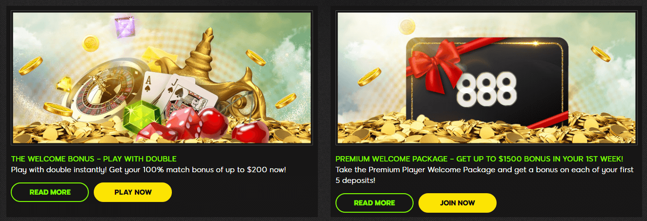 888 Casino Bonus and Promotion