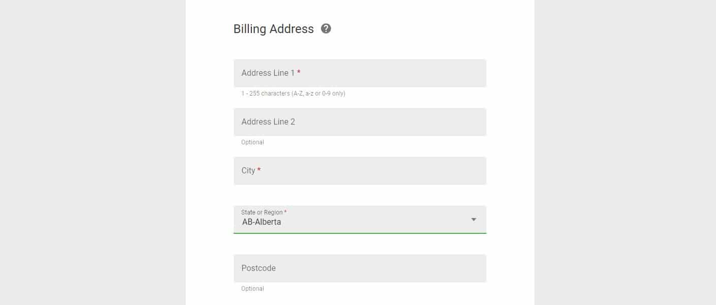 Add Billing Address