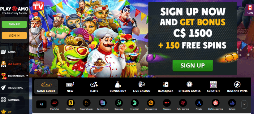 Best free spins offered by PlayAmo