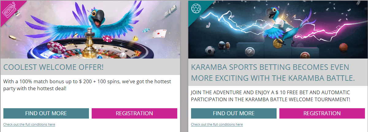 Karamba Casino Bonus and Promotions