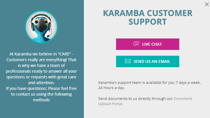 Karamba Casino Customer Support
