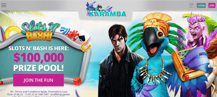 Karamba Casino Interface