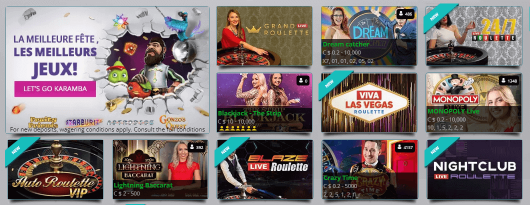 Karamba Live Casino