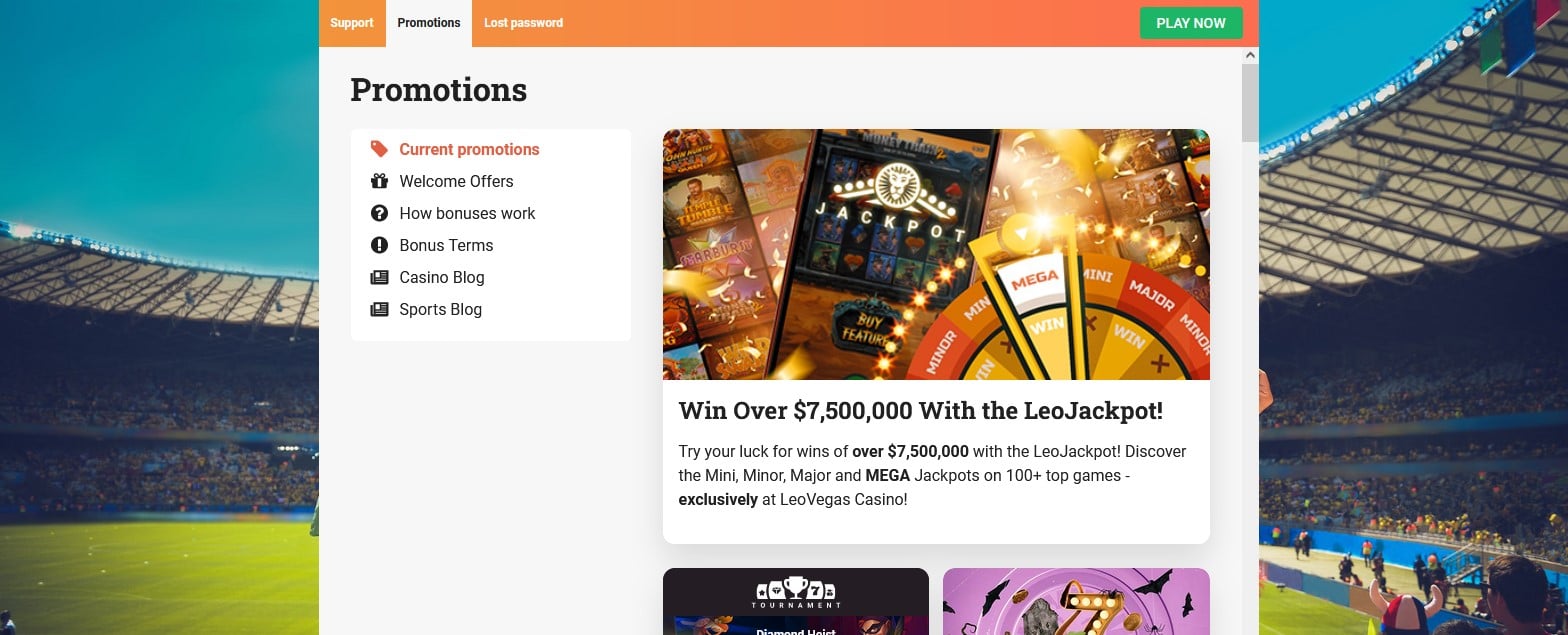 LeoVegas Bonuses & Promotions