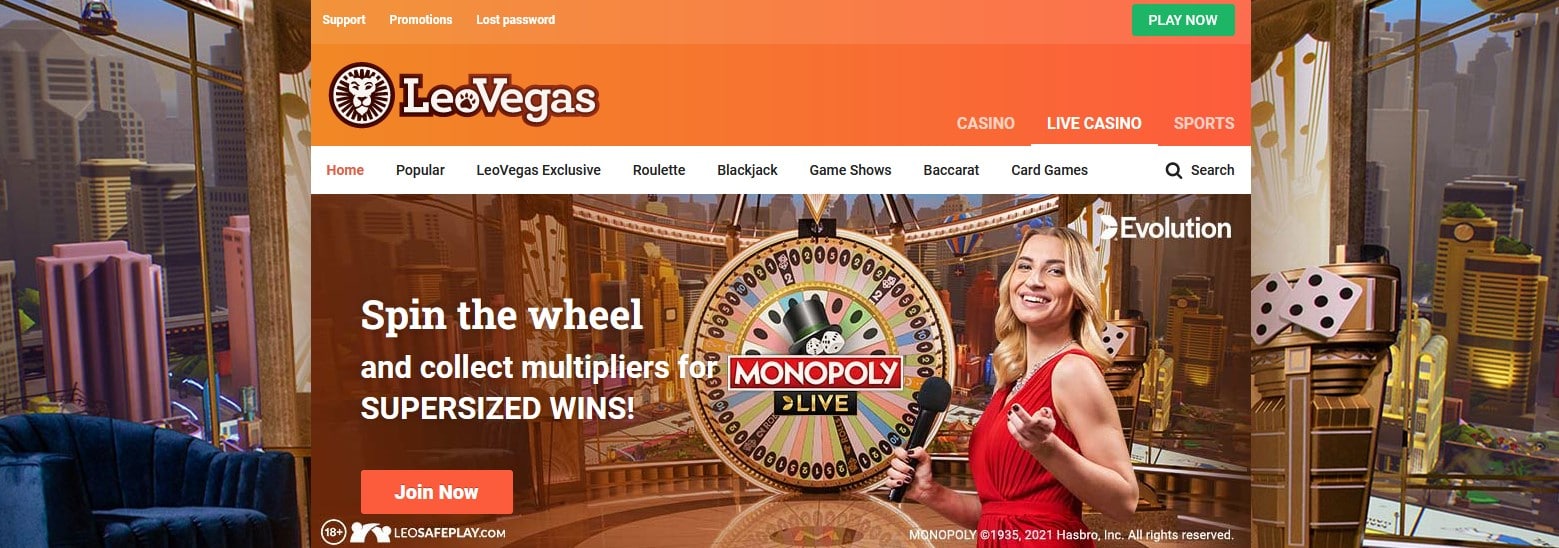 Live LeoVegas Casino Games