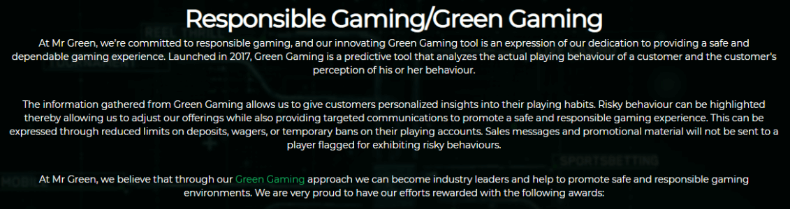 Mr Green Customer Support