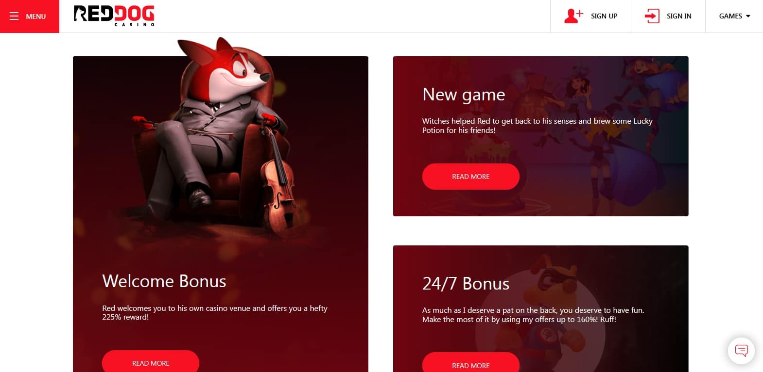 Red Dog Casino Bonuses and Promotions