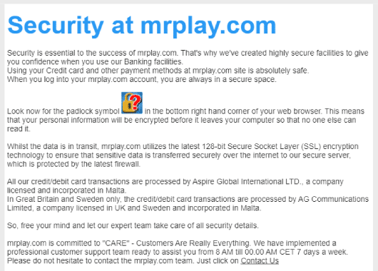 Security Mr.Play