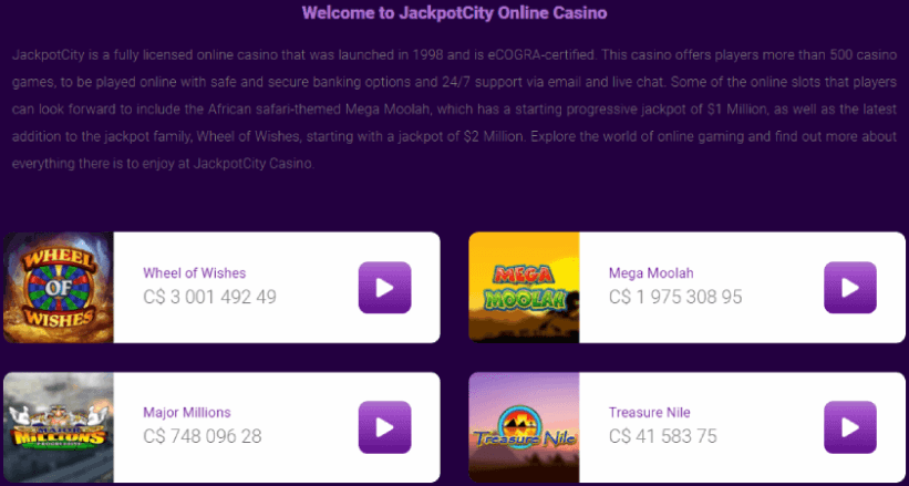 Welcome to JackpotCity