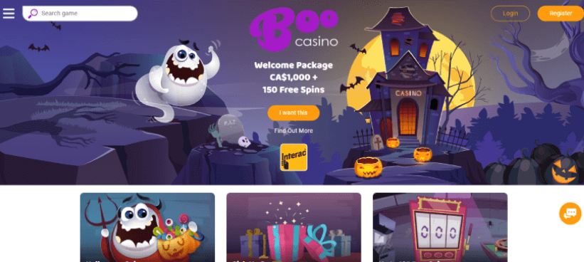 boo casino interface