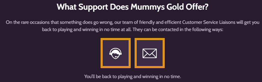 Mummys Gold Customer Suppport