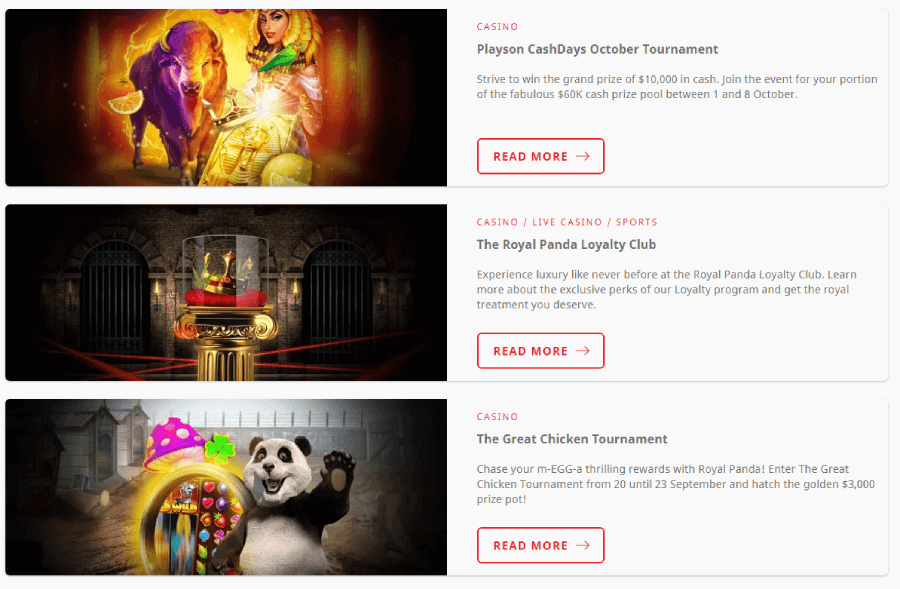Royal Panda Bonus and Promotion