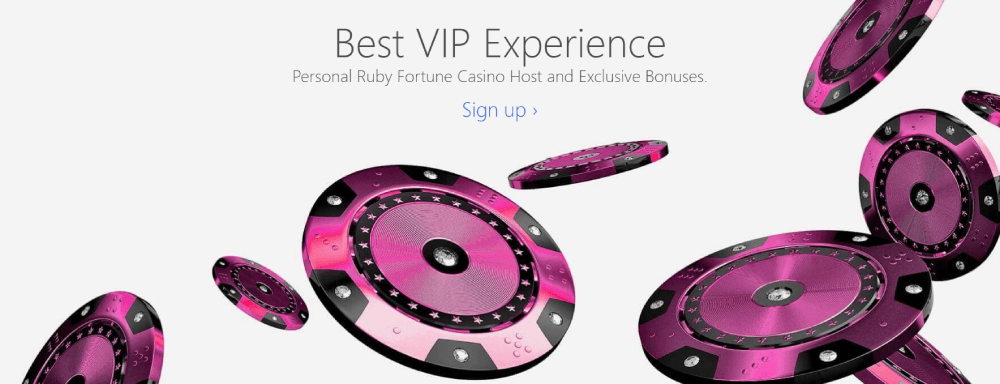 ruby fortune VIP experience