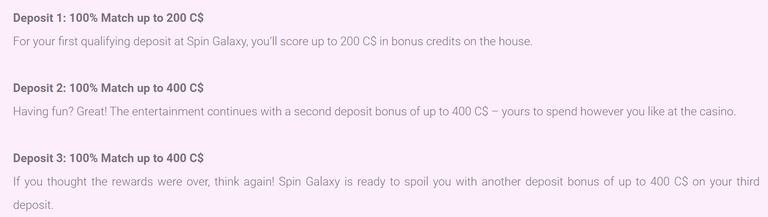 Spin Galaxy Bonus