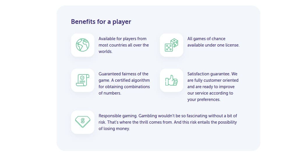 Benefits for a player