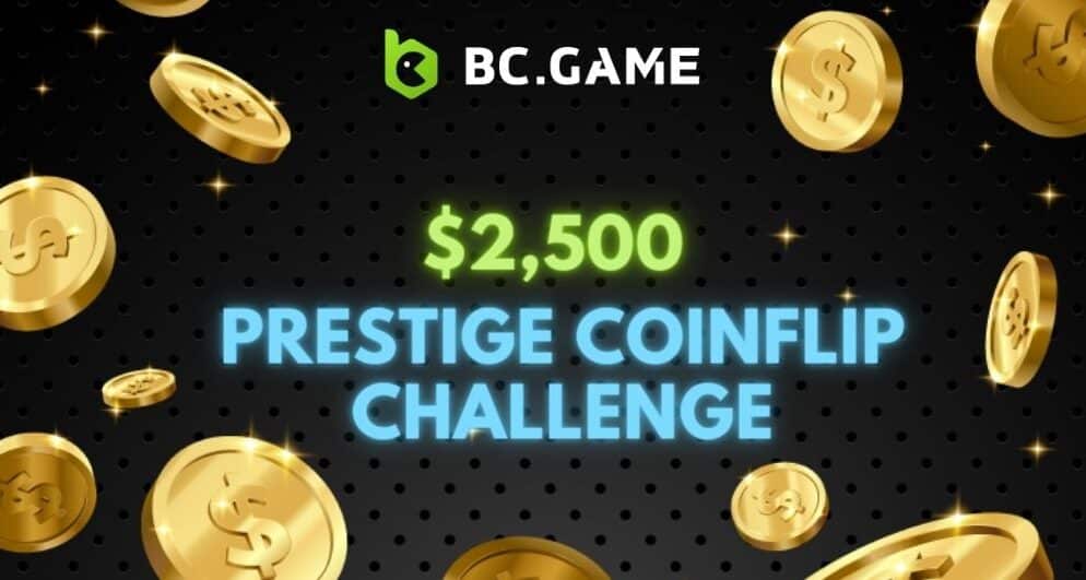 BC.GAME’s Coinflip challenge comes with a $2,500 prize pool